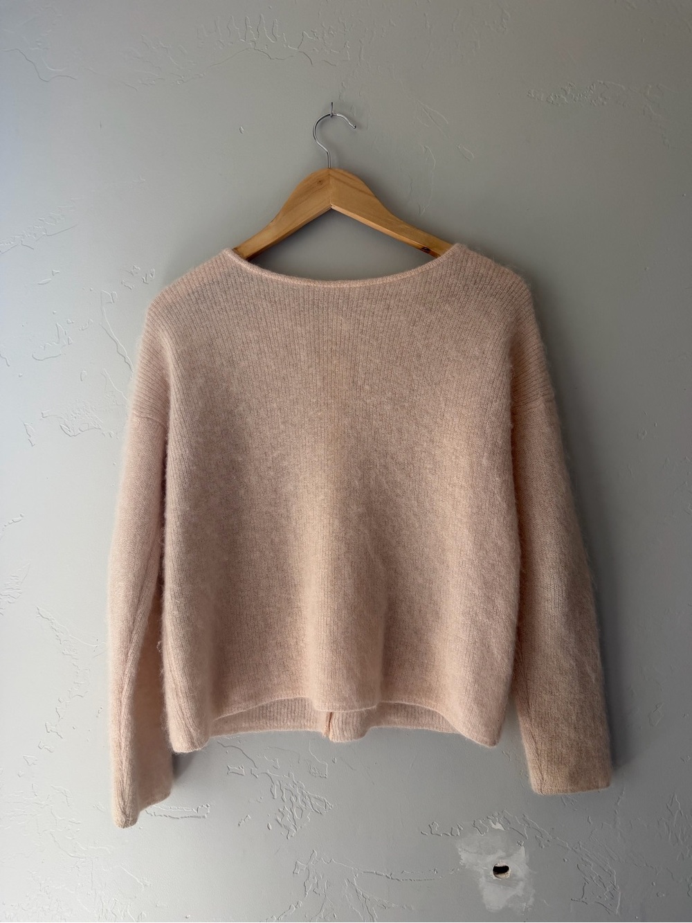Sezane Gaspard Cardigan in Soft Pink S - Picture 3 of 6